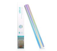 LOKLIK Vinilo Adhesivo Permanente Holográfico Rosa Ideal para Manualidades, Diseños Iridiscentes en Vidrio, Cerámica y Más (Plateado holográfico)