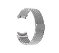 LOKLNEYK Ajuste For Samsung Galaxy Watch 6/4 Classic 47mm 46/5 Pro 45mm Pulsera De Metal Apto For Galaxy Watch 5/6/4 40mm 44mm Band(Silver,Galaxy Watch4 44mm)