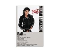 LOKLNEYK Bad Michael Jackson - Póster moderno de pared minimalista para sala de estar, dormitorio, oficina, una decoración simple pero llamativa para hogares modernos, 20 x 30 cm, estilo sin marco