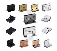 LOKLNEYK Bisagra de Puerta for Cabina de Ducha de Acero Inoxidable 304, 2 uds., 90, 135, 180 Grados, Oro Rosa, Negro Mate, Espejo, Bronce Antiguo, Blanco(Antique Red Copper,Double 90 Degrees)