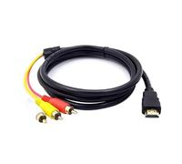 LOKLNEYK Cable Adaptador De 1,5 M Compatible con HDMI A 3 RCA: Conector De Audio Y Vídeo For Decodificador Y Televisor.