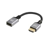 LOKLNEYK Cable De Extensión HDMI 4K En Ángulo De 15 Cm - Macho A Hembra, Compatible con Conexión En Caliente For Pantallas(Straight)