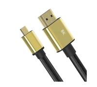 LOKLNEYK Cable Micro HDMI A HDMI 2.1 3D 8K/1080P, Compatible con GoPro Hero 7/6/5, Sony A6000/Nikon/Canon Y Otras Cámaras.(5m)