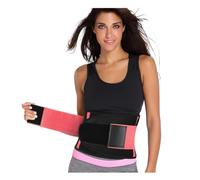 LOKLNEYK Cinturón de Soporte Lumbar, Cinturón de descompresión for la Espalda, corsé Transpirable for Columna Vertebral, Soporte Lumbar, cinturón for(Pink,L)