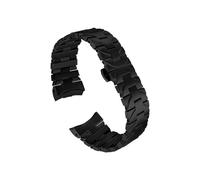 LOKLNEYK Codo de acero inoxidable adecuado for Panerai PAM441 111 382 PAM01316, correa de acero for hombre, pulsera con cierre de mariposa de 24mm(Black)