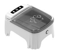 LOKLNEYK Comedero automático for Gatos con Comida húmeda | Dispensador de for Mascotas Sensor for Temporizador(Grey)