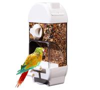 LOKLNEYK Comedero automático for pájaros - Dispensador de Agua for, contenedor for | Inteligente Transparente for periquitos con Forma casa(Beige)