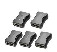 LOKLNEYK Compatible con Vention, Adaptador Extensor HDMI 2.0 4K - Conector Hembra A Hembra, Compatible con PS4 Y Monitor(5 pcs Black Upgrade)