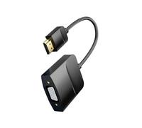 LOKLNEYK Convertidor HDMI-VGA HD 1080p, Compatible con Vention, Cable De Audio Macho A Hembra + Conector De 3,5 Mm For Xbox/PS4/PC/portátil/proyector(No Audio No Power)