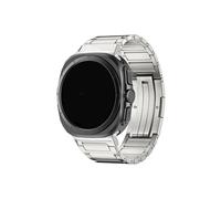 LOKLNEYK Correa curvada de titanio sin costuras adecuada for Samsung Galaxy Watch 7 Ultra 47mm(Silver)
