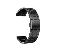 LOKLNEYK Correa De Acero Inoxidable Apta For Xiaomi/Huami/Amazfit GTR 2 47 Mm Correa De Pulsera De Metal Apta For Amazfit Stratos 3 Reloj Color Pace 2s 2e Correa De Reloj(Black,For GTR 47mm)