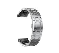 LOKLNEYK Correa De Acero Inoxidable Apta For Xiaomi/Huami/Amazfit GTR 2 47 Mm Correa De Pulsera De Metal Apta For Amazfit Stratos 3 Reloj Color Pace 2s 2e Correa De Reloj(Silver,For Watch Color)