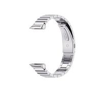 LOKLNEYK Correa de acero inoxidable compatible con for Huawei Band 8 7 6/Fit2 NFC/Honor Band 6 correa de metal(Silver,For Huawei watch fit 2)