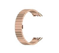 LOKLNEYK Correa de acero inoxidable compatible con for Huawei Band 8 7 6/Fit2 NFC/Honor Band 6 correa de metal(Rose gold,For Huawei Band 6)