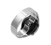 LOKLNEYK Correa de acero inoxidable curvada sin costuras de liberación rápida de 22mm apta for Huawei Watch GT4 46mm(Silver)