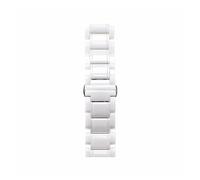 LOKLNEYK Correa de cerámica de acero de 20mm y 22mm compatible con Samsung Galaxy Watch4, 5, 40mm, 45 y 44mm Pro, compatible con Amazfit Gts(White and white,22mm)