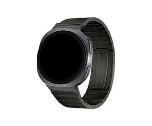 LOKLNEYK Correa de metal de titanio compatible con for Samsung Galaxy Watch 8 (40/44 mm), Classic (46 mm) y Galaxy Watch Ultra (47 mm), correa de liberación rápida.(Black,For Galaxy Watch 8 44mm)