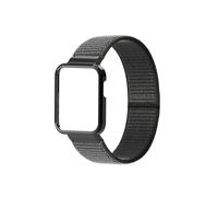 LOKLNEYK Correa De Nailon Compatible Con For Redmi Watch 2/Xiaomi Mi Watch Lite/POCO, Correa De Reloj, Pulsera, Funda Protectora De Metal, Pulsera De Nailon(3.Dark olive band,For Mi Watch Lite)