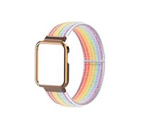 LOKLNEYK Correa De Nailon Compatible Con For Redmi Watch 2/Xiaomi Mi Watch Lite/POCO, Correa De Reloj, Pulsera, Funda Protectora De Metal, Pulsera De Nailon(6.Colorful band,For Redmi Watch 2 Lite)