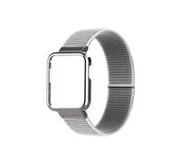 LOKLNEYK Correa De Nailon Compatible Con For Redmi Watch 2/Xiaomi Mi Watch Lite/POCO, Correa De Reloj, Pulsera, Funda Protectora De Metal, Pulsera De Nailon(4.White band,For Redmi Watch 2 Lite)