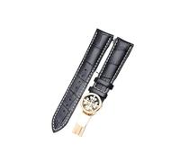 LOKLNEYK Correa De Reloj De Cuero Apta For Patek Philippe Grenade 5167Ax, Correa Con Patrón De Cocodrilo, Hebilla De Mariposa For Hombres Y Mujeres, 19/20mm 22mm(Black-white goldbk,21mm)