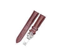 LOKLNEYK Correa De Reloj De Cuero Apta For Patek Philippe Grenade 5167Ax, Correa Con Patrón De Cocodrilo, Hebilla De Mariposa For Hombres Y Mujeres, 19/20mm 22mm(Brown silver buckle,20mm)
