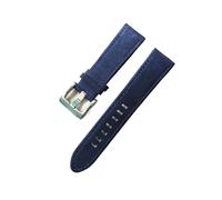 LOKLNEYK Correa de reloj de cuero genuino Mate de 22mm, repuesto apto for correa de reloj for Montblanc, pulsera con correa for muñeca for hombres y mujeres(Blue with buckle)