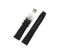 LOKLNEYK Correa de reloj de lona for hombre Mido Navigator Polo M026.830.18.091.00, correa de reloj de cuero suave y cómoda, resistente al agua, 21mm(Black-steel-B)