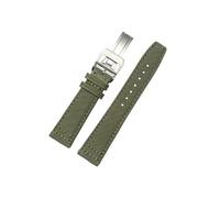 LOKLNEYK Correa de reloj de lona for hombre Mido Navigator Polo M026.830.18.091.00, correa de reloj de cuero suave y cómoda, resistente al agua, 21mm(Army Green-steel-B)