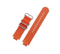 LOKLNEYK Correa De Reloj De Nailon Con Anillo De Metal Convexo De 24x16mm Apta For TIMEX Tidal T2N721 T2N720 TW2T76500 TW2T76300 Correa De Reloj Deportiva De Lona Transpirable(Orange Silver)