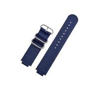 LOKLNEYK Correa De Reloj De Nailon Con Anillo De Metal Convexo De 24x16mm Apta For TIMEX Tidal T2N721 T2N720 TW2T76500 TW2T76300 Correa De Reloj Deportiva De Lona Transpirable(Blue Silver)