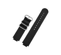 LOKLNEYK Correa De Reloj De Nailon Con Anillo De Metal Convexo De 24x16mm Apta For TIMEX Tidal T2N721 T2N720 TW2T76500 TW2T76300 Correa De Reloj Deportiva De Lona Transpirable(Black Silver)