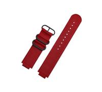 LOKLNEYK Correa De Reloj De Nailon Con Anillo De Metal Convexo De 24x16mm Apta For TIMEX Tidal T2N721 T2N720 TW2T76500 TW2T76300 Correa De Reloj Deportiva De Lona Transpirable(Red black)