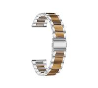 LOKLNEYK Correa De Resina + Metal 20 Mm 22 Mm Correa De Reloj Apta For Samsung Galaxy Watch 5/4 44 Mm 40 Mm Galaxy4 Classic 46 Mm 42 Mm Pulsera Apta For Huawei Gt 2/3 Pro(Silver chocolate,20mm)