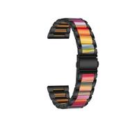 LOKLNEYK Correa De Resina + Metal 20 Mm 22 Mm Correa De Reloj Apta For Samsung Galaxy Watch 5/4 44 Mm 40 Mm Galaxy4 Classic 46 Mm 42 Mm Pulsera Apta For Huawei Gt 2/3 Pro(Black colour,20mm)