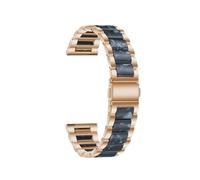 LOKLNEYK Correa De Resina + Metal 20 Mm 22 Mm Correa De Reloj Apta For Samsung Galaxy Watch 5/4 44 Mm 40 Mm Galaxy4 Classic 46 Mm 42 Mm Pulsera Apta For Huawei Gt 2/3 Pro(Rose sapphire blue,22mm)