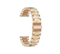 LOKLNEYK Correa De Resina + Metal 20 Mm 22 Mm Correa De Reloj Apta For Samsung Galaxy Watch 5/4 44 Mm 40 Mm Galaxy4 Classic 46 Mm 42 Mm Pulsera Apta For Huawei Gt 2/3 Pro(Rose pink green,20mm)