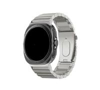 LOKLNEYK Correa de titanio curvada sin costuras apta for Samsung Galaxy Watch 7 Ultra 47 mm(Silver)
