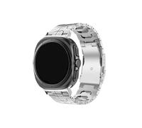 LOKLNEYK Correa de titanio curvada sin costuras apta for Samsung Galaxy Watch 7 Ultra 47mm(Silver)