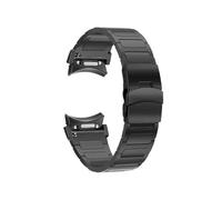 LOKLNEYK Correa De Titanio Sin Huecos Apta For Samsung Galaxy Watch 6/4 Classic 43mm 47mm 42 46mm 40mm 44mm Watch 5Pro 45mm Pulsera De Negocios(Black,Galaxy Watch 5 44 44)