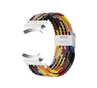LOKLNEYK Correa tejida de ajuste rápido sin costuras de 20mm apta for Samsung Galaxy Watch 4/5/6/pro 45mm 44mm 40mm(Rainbow white,Galaxy watch 5 44mm)