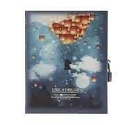 LOKLNEYK Diario con candado de combinación vintage creativo Bloc notas viaje bolsillo secreto Nota cerradura páginas ecológicas sin forro