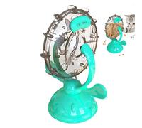 LOKLNEYK Dispensador de golosinas for Gatos | Juguete Noria con Ventosa Grande, dispensador for, comedero Lento for Mascotas