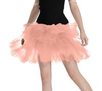 LOKLNEYK Falda Tul Mujer - Falda Tutu Mujer Midi Bailarina Minifalda Brillo Navidad Disfraz para Ballet Retro 80s Cortas Brillante Plisada para Carnaval Semana Santa Fiesta Halloween 2#Rosa Claro S