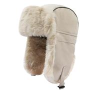 LOKLNEYK Gorro, Gorro de Invierno for Hombre, Estilo trampero, Soldado, Esquimal, Aviador, piloto, con Orejeras cálidas(CDUKPL2404Beige)