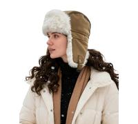 LOKLNEYK Gorro, Gorro de Invierno for Hombre, Estilo trampero, Soldado, Esquimal, Aviador, piloto, con Orejeras cálidas(CDUKPL2404Khaki)