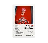 LOKLNEYK HELLBOY-LIL PEEP- Póster moderno de pared minimalista para sala de estar, dormitorio, oficina, una decoración simple pero llamativa para hogares modernos, 50 x 75 cm, estilo sin marco