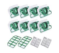 LOKLNEYK Kit de aspiradora Compatible con Vorwerk Kobold VK200 FP200. Incluye 8 Bolsas, 2 filtros HEPA y 12 Pastillas aromáticas.