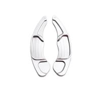 LOKLNEYK Levas Cambio 2 Extensiones Palanca Cambios Aluminio Volante Para Ford Mondeo/Edge/Taurus/Lincoln, Accesorios Estilo Coche(Silver)