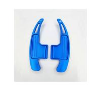 LOKLNEYK Levas Cambio Cubierta Extensible Aleación Aluminio Palanca Cambios Volante Coche Para Ford Mustang 2015, 2016, 2017, 2018, 2019 Y 2020(Blue)